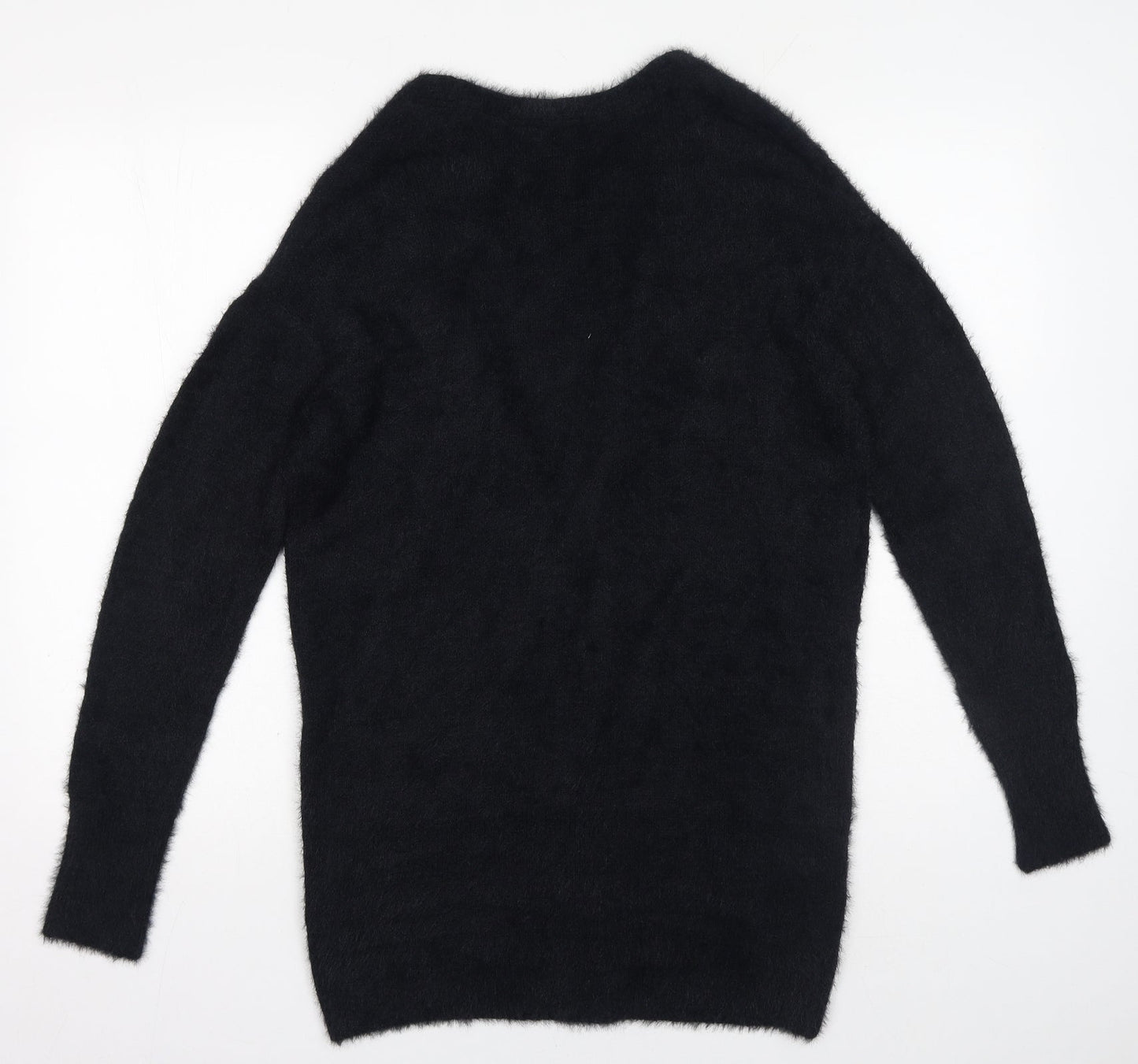 Primark Womens Black V-Neck Polyamide Cardigan Jumper Size 4 - Size 4-6