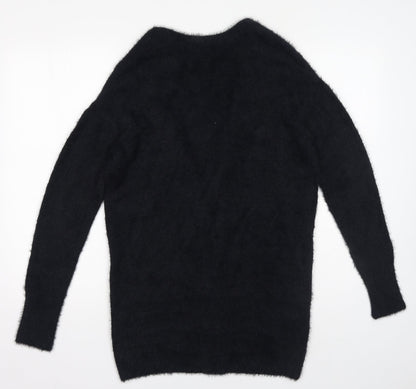 Primark Womens Black V-Neck Polyamide Cardigan Jumper Size 4 - Size 4-6