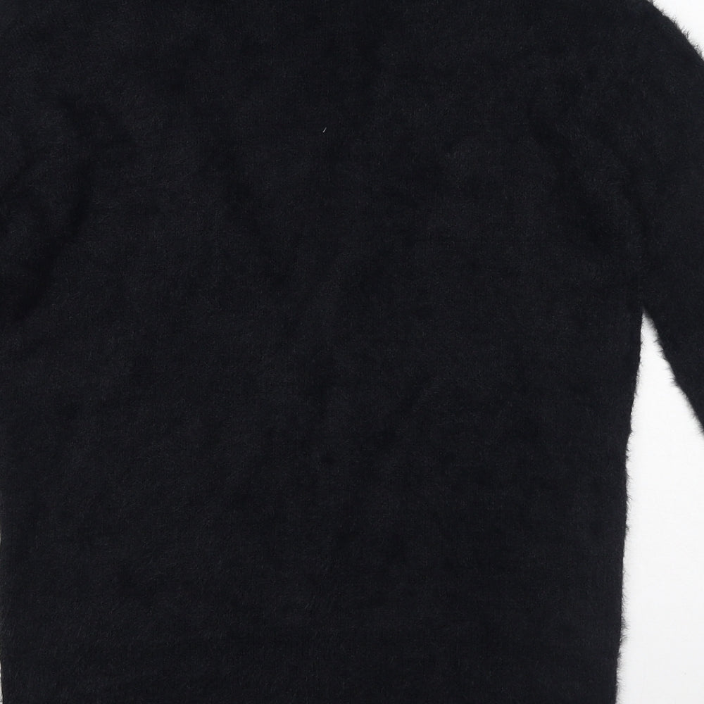Primark Womens Black V-Neck Polyamide Cardigan Jumper Size 4 - Size 4-6