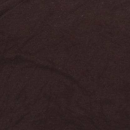 Topshop Womens Brown Cotton Pullover Sweatshirt Size 14 Pullover - V Neck