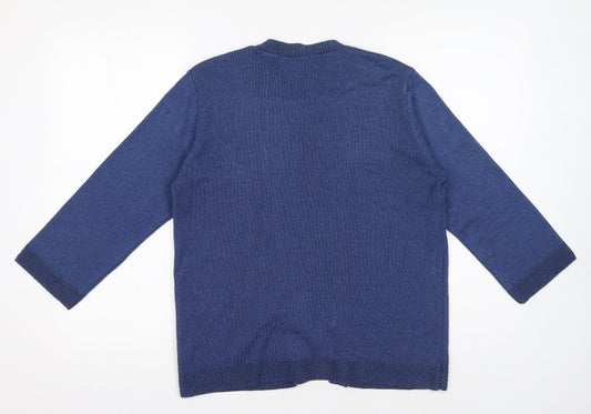 Womens UK Size L Alexara Blue Pullover Jumper