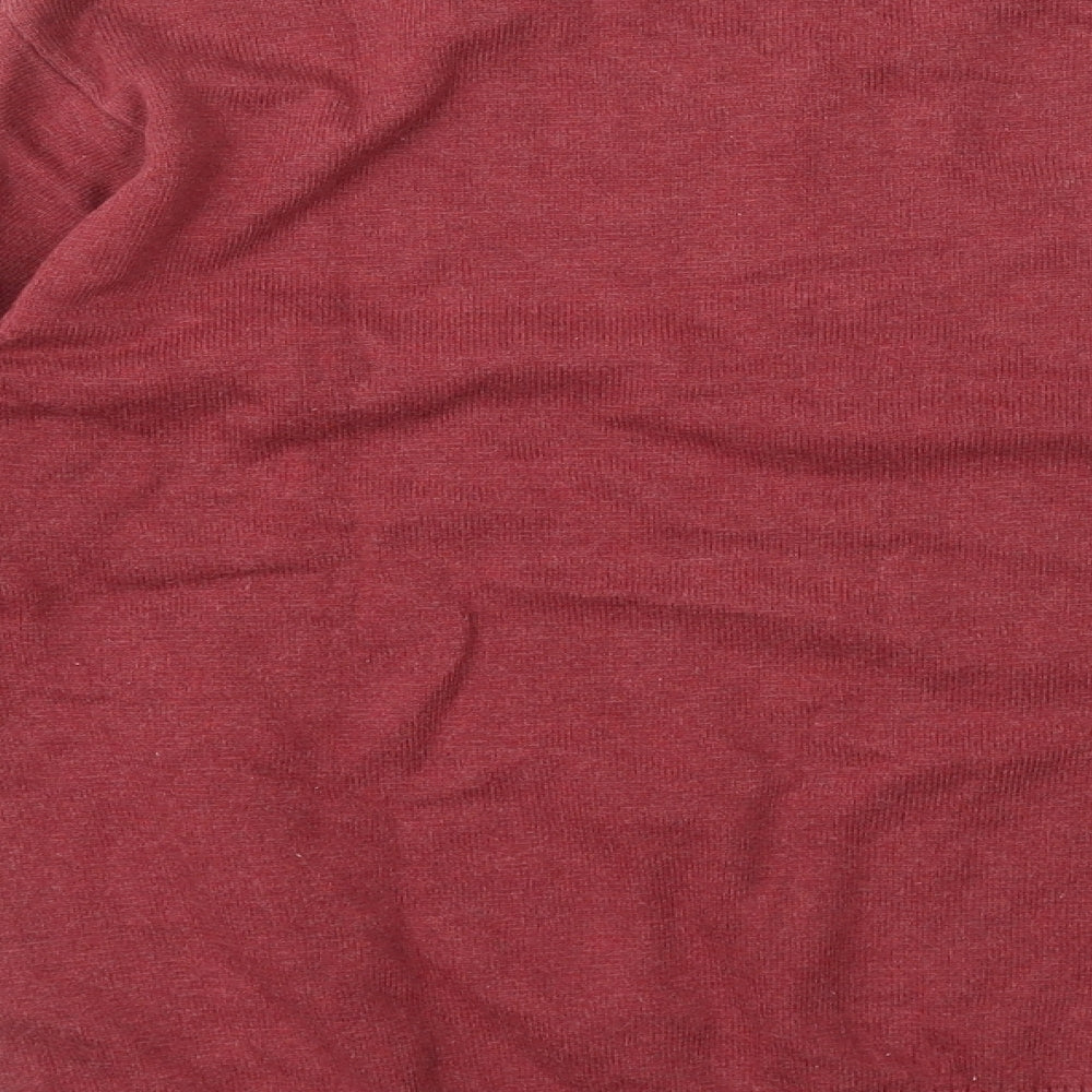 Leisure Club Mens Red V-Neck Cotton Pullover Jumper Size XS