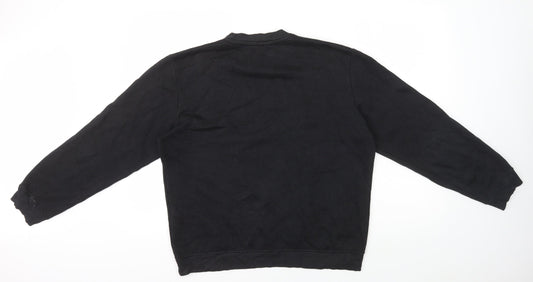 Mens UK Size XS Boohoo Black Pullover Sweatshirt