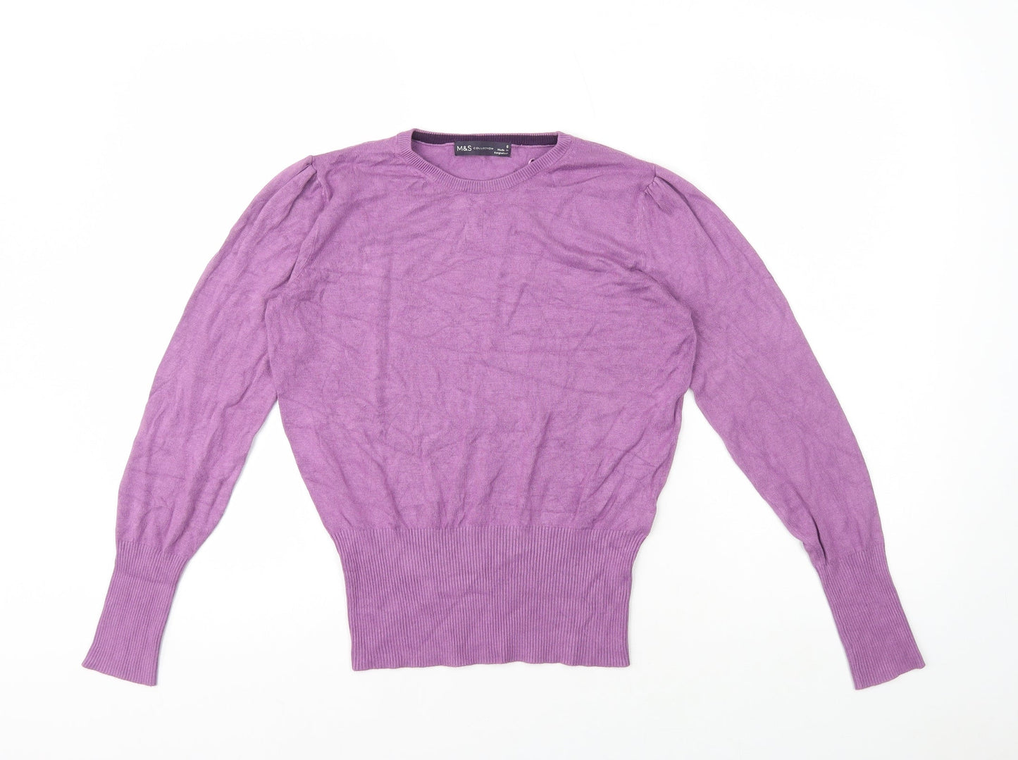 Womens UK Size 8 Marks and Spencer Purple Pullover Jumper