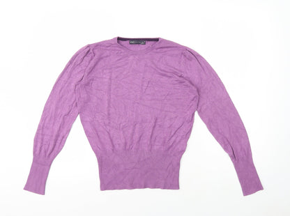 Womens UK Size 8 Marks and Spencer Purple Pullover Jumper
