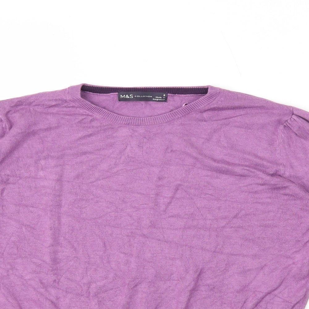 Womens UK Size 8 Marks and Spencer Purple Pullover Jumper