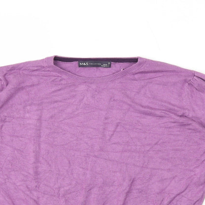 Womens UK Size 8 Marks and Spencer Purple Pullover Jumper