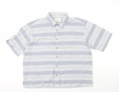 Mens UK Size L Bar Harbour Grey  Button-Up Short Sleeve Casual Shirt