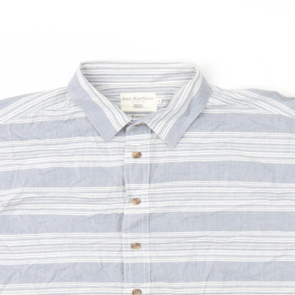 Mens UK Size L Bar Harbour Grey  Button-Up Short Sleeve Casual Shirt