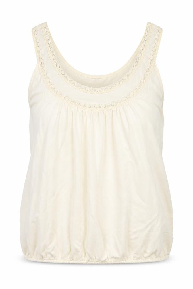 Womens UK Size 14 AMARANTO Ivory Basic Tank