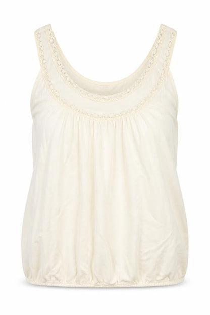 Womens UK Size 14 AMARANTO Ivory Basic Tank