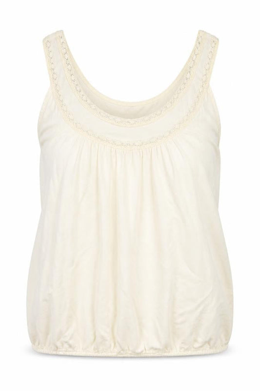 Womens UK Size 14 AMARANTO Ivory Basic Tank