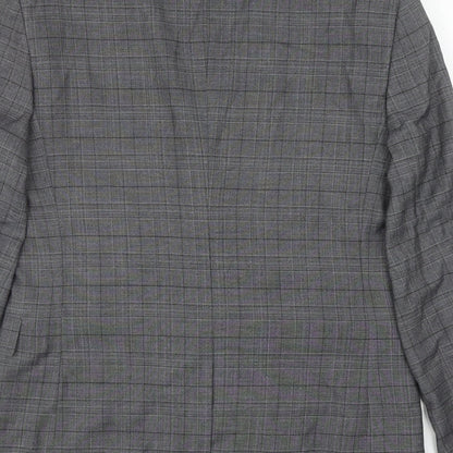 Primark Mens Grey Plaid Polyester Jacket Blazer