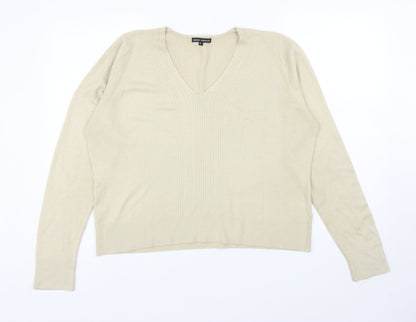 Womens UK Size XL Debbie Morgan Beige Pullover Jumper