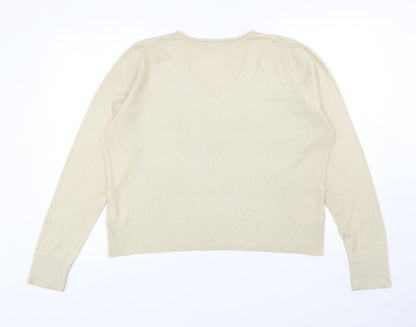 Womens UK Size XL Debbie Morgan Beige Pullover Jumper