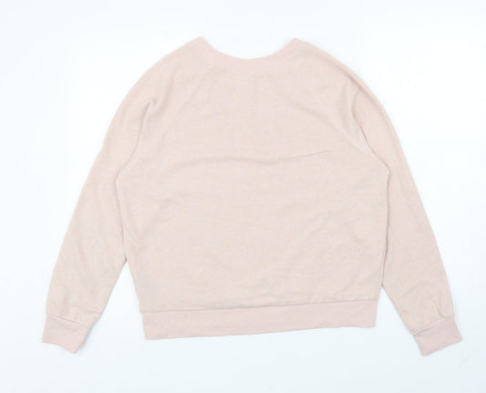 Divided Womens Pink Polyester Pullover Sweatshirt Size M Pullover