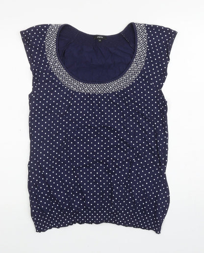 Womens UK Size 14 Papaya Blue Basic Tank