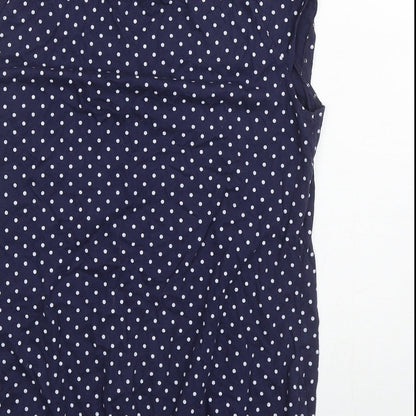 Womens UK Size 14 Papaya Blue Basic Tank
