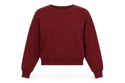 Topshop Womens Red Polyester Pullover Sweatshirt Size 8 Pullover