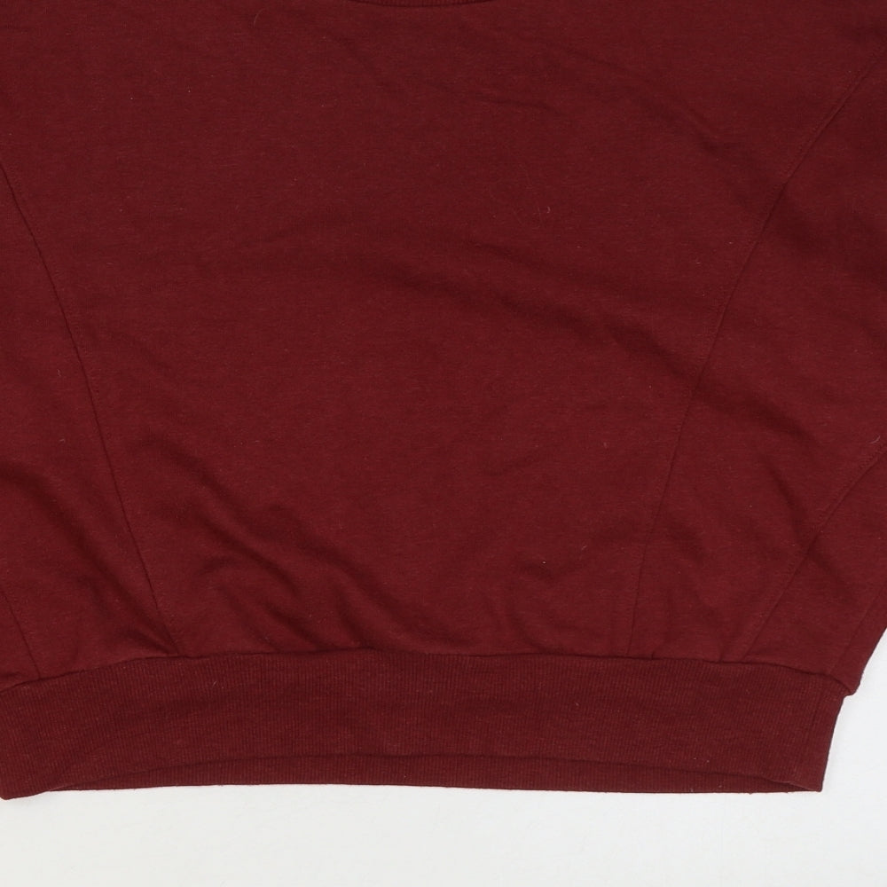 Topshop Womens Red Polyester Pullover Sweatshirt Size 8 Pullover