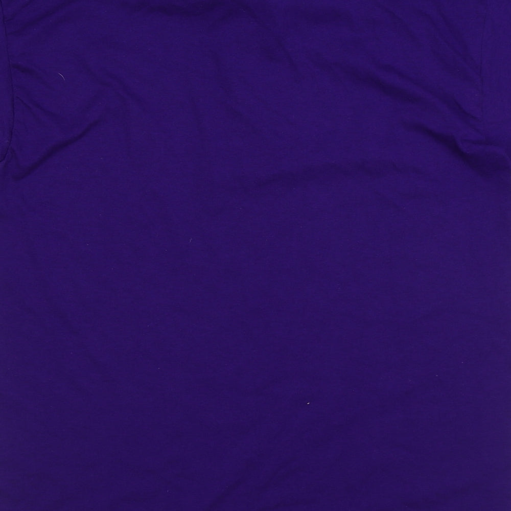 Gildan Mens Purple Cotton Polo Size S Collared Button