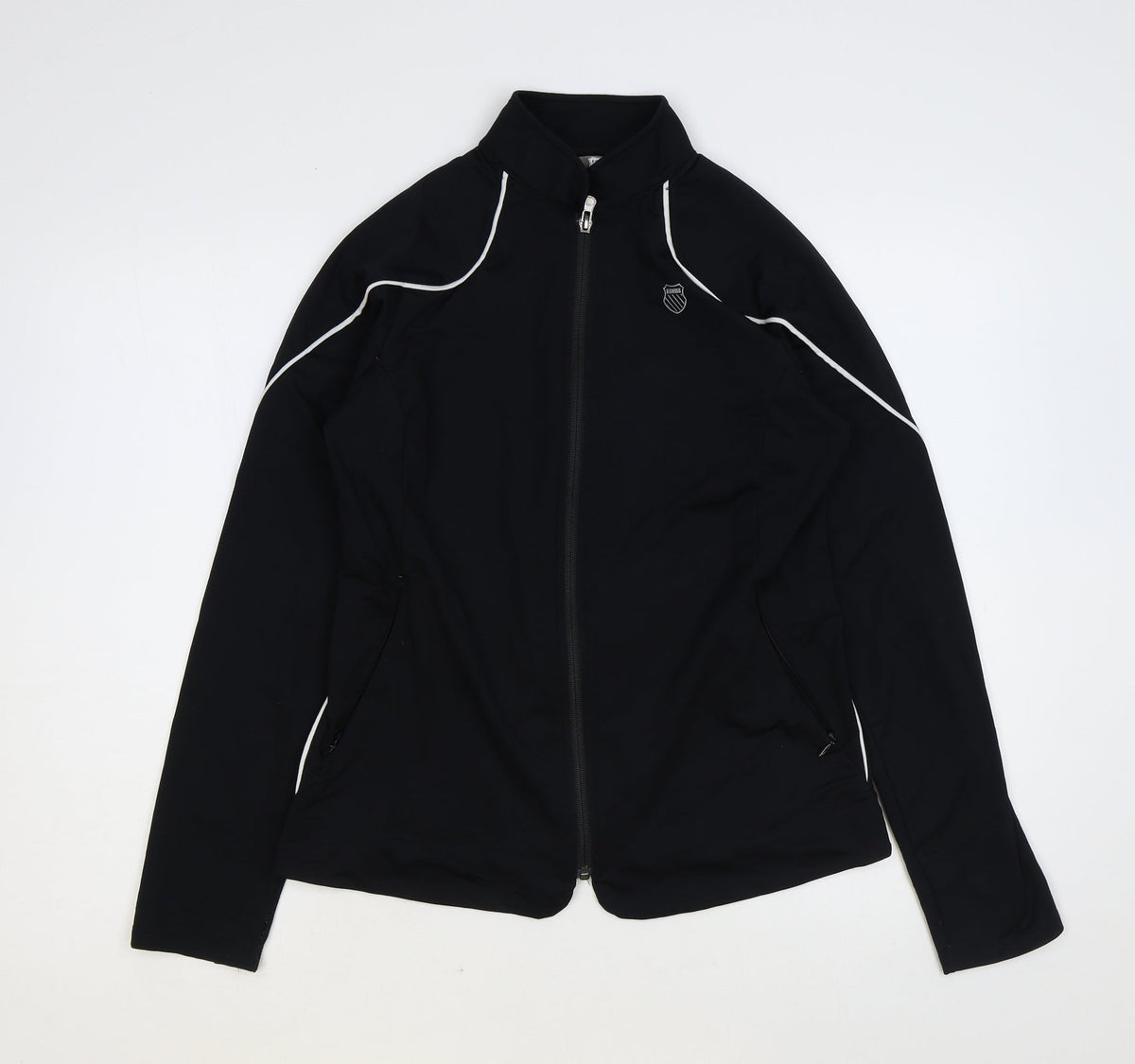 K-Swiss Womens Black Jacket Size 12 Zip