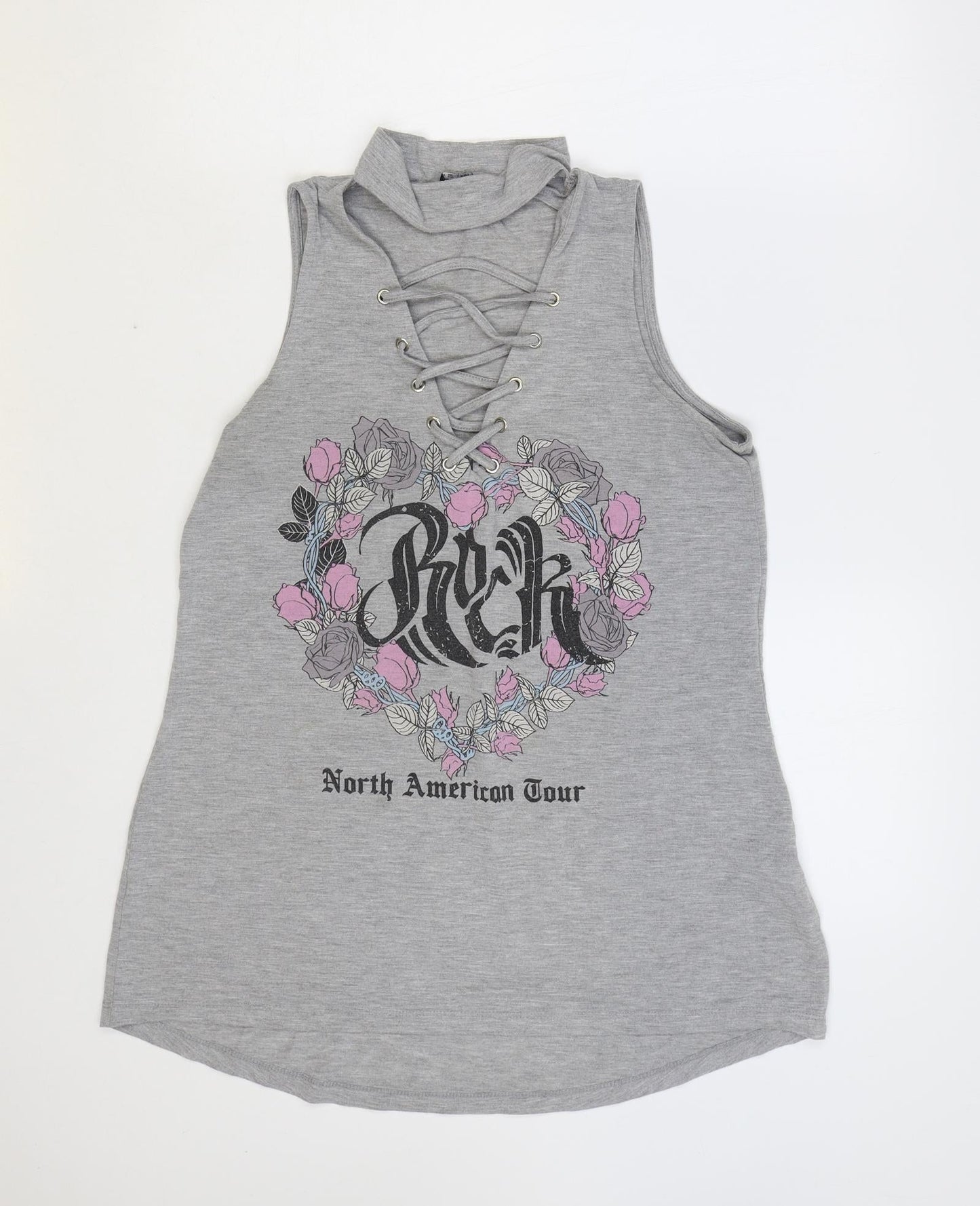 Womens UK Size 12 Select Grey Basic T-Shirt