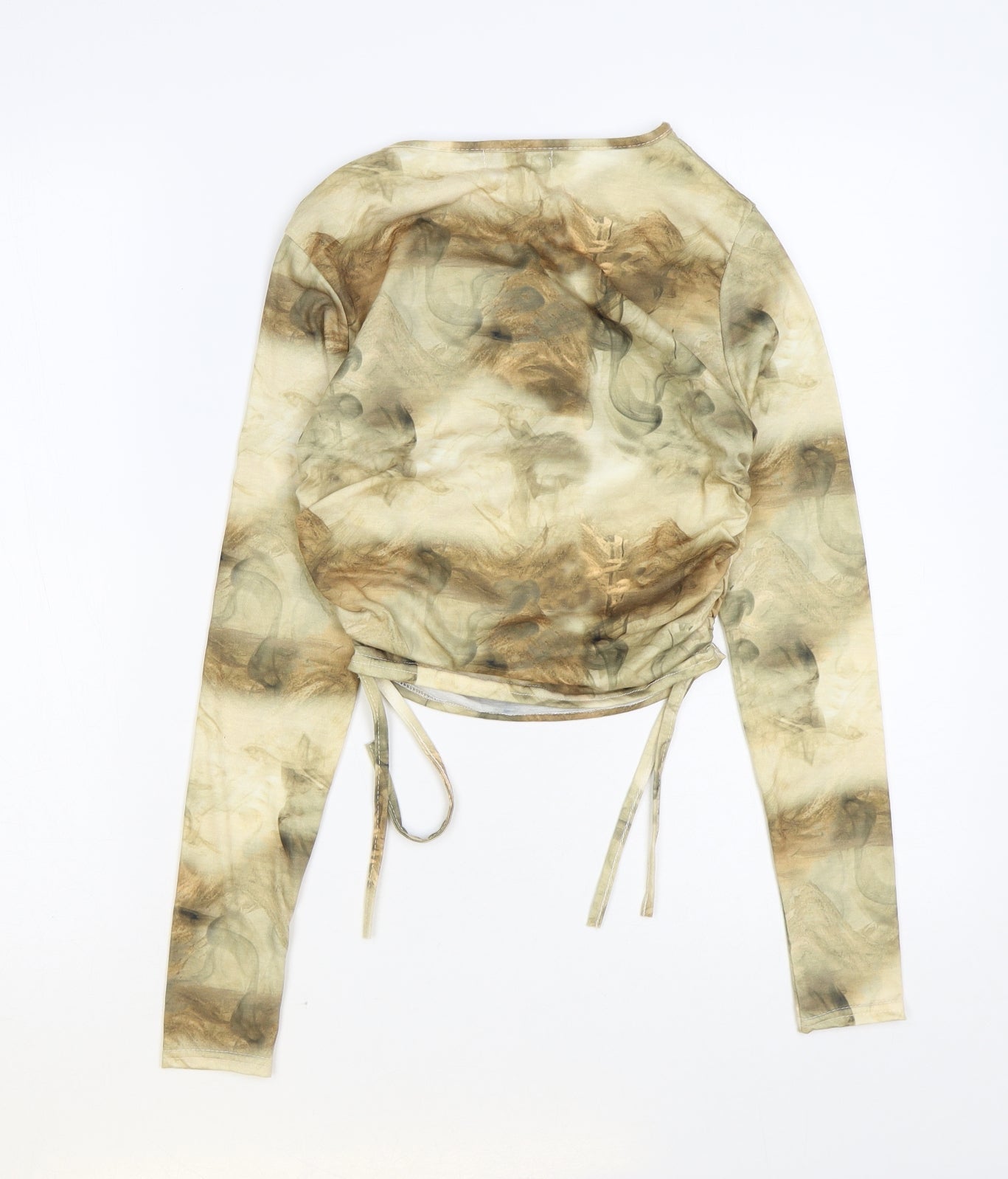 Womens UK Size 8 PRETTYLITTLETHING Green Cropped T-Shirt