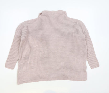 Womens UK Size S New Look Pink Pullover Jumper