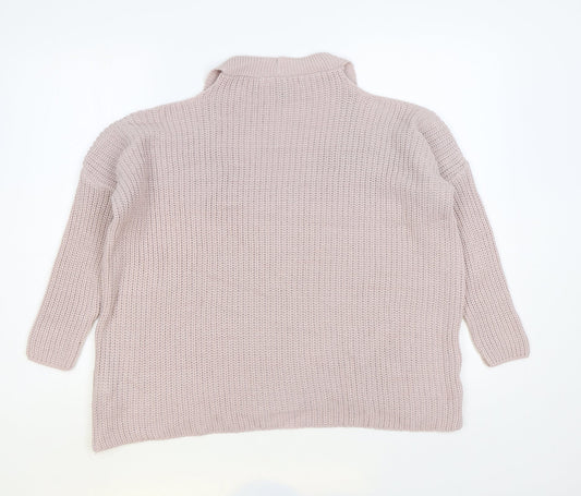 Womens UK Size S New Look Pink Pullover Jumper