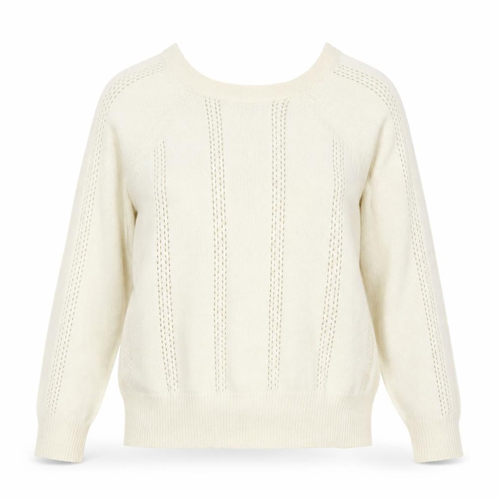 Womens UK Size L Preworn Ivory Pullover Jumper