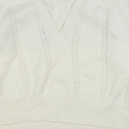 Womens UK Size L Preworn Ivory Pullover Jumper