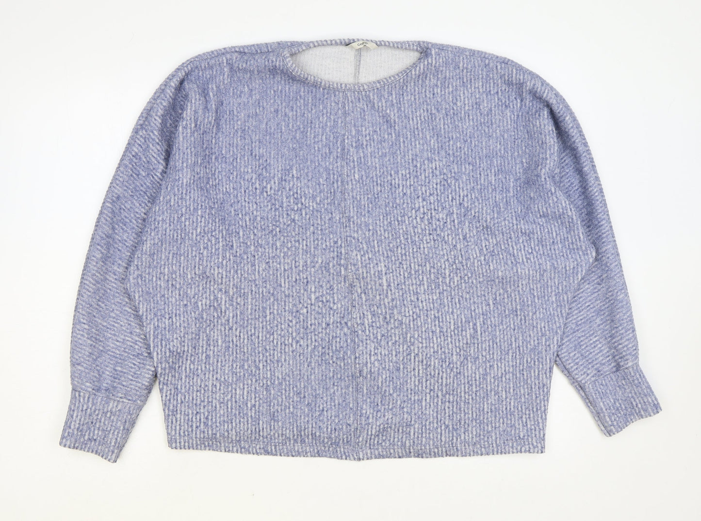 George Womens Blue Round Neck Polyester Pullover Jumper Size M