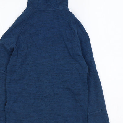 George Boys Blue Cotton Full Zip Hoodie Size 9-10 Years Zip