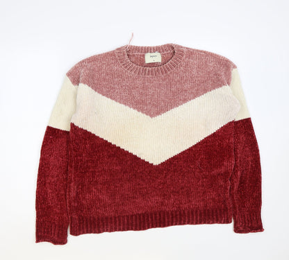 Womens UK Size M Papaya Multicoloured Pullover Jumper