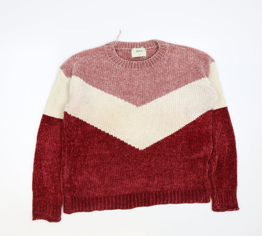 Womens UK Size M Papaya Multicoloured Pullover Jumper