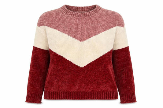 Womens UK Size M Papaya Multicoloured Pullover Jumper