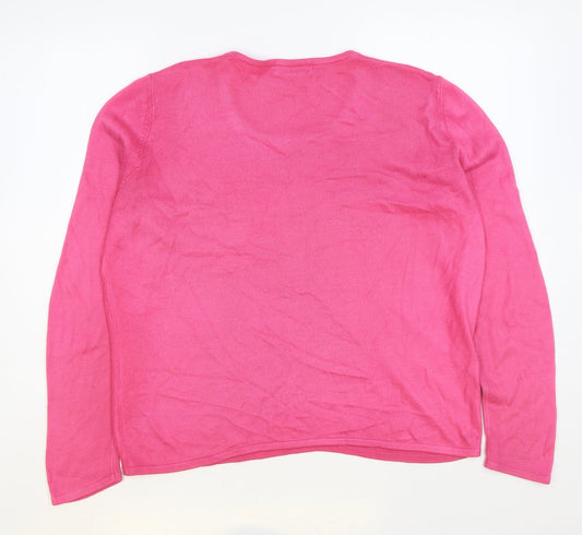 Womens UK Size S Bonmarché Pink Pullover Jumper