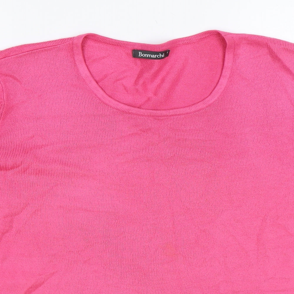 Womens UK Size S Bonmarché Pink Pullover Jumper