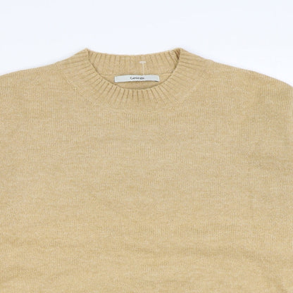 George Womens Brown Round Neck Polyester Pullover Jumper Size M