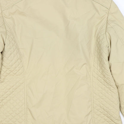 Gerry Weber Womens Beige Quilted Coat Size 12 Snap
