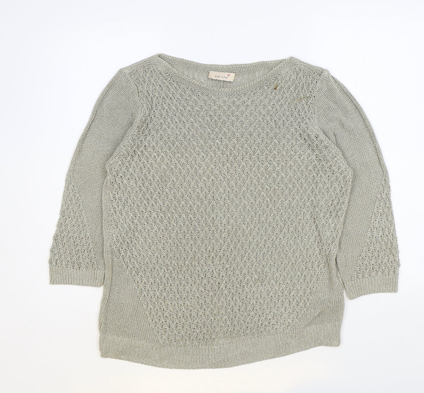 Womens UK Size 14 Per Una Beige Pullover Jumper