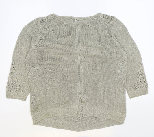 Womens UK Size 14 Per Una Beige Pullover Jumper