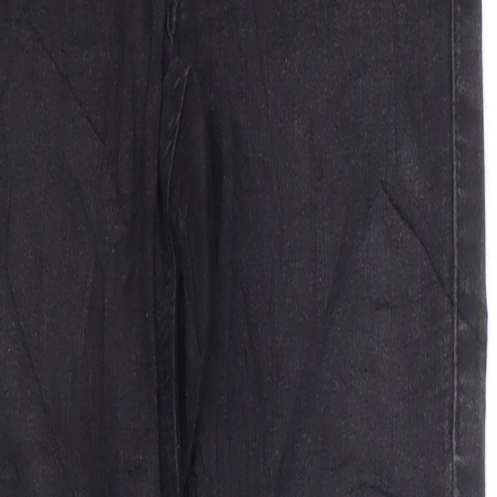 Topshop Womens Black Cotton Skinny Jeans Size 26 in L30 in Regular Zip
