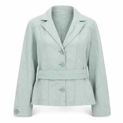 Per Una Womens Green Jacket Coatigan Size 12 Button