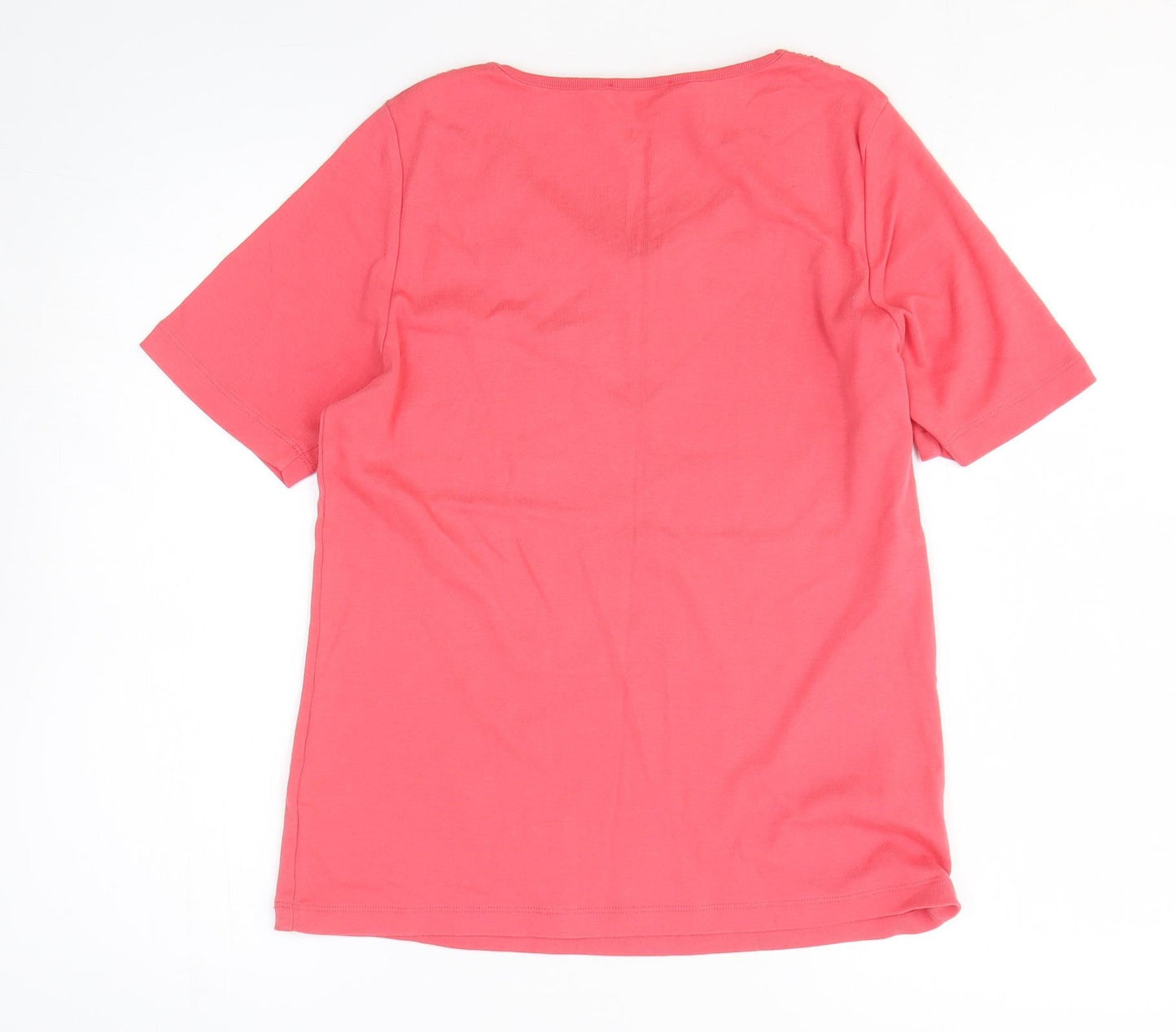 Womens UK Size 10 Marks and Spencer Pink Basic T-Shirt