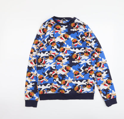 PEP&CO. Boys Blue Camouflage Polyester Pullover Sweatshirt Size 12-13 Years Pullover - Reindeer