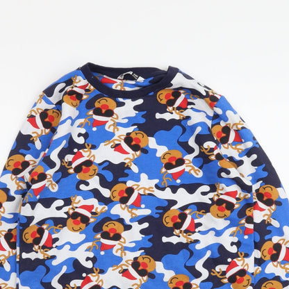 PEP&CO. Boys Blue Camouflage Polyester Pullover Sweatshirt Size 12-13 Years Pullover - Reindeer
