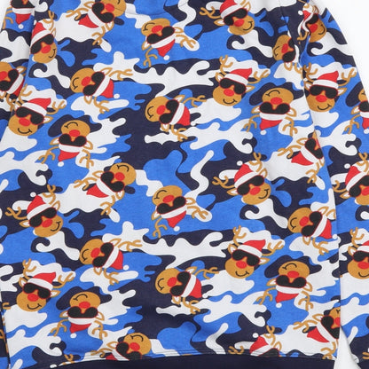 PEP&CO. Boys Blue Camouflage Polyester Pullover Sweatshirt Size 12-13 Years Pullover - Reindeer
