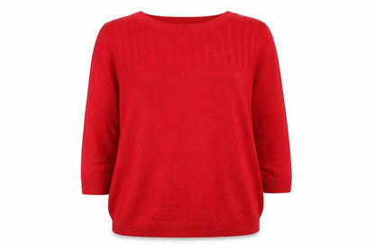 Womens UK Size 14 BHS Red Henley Jumper